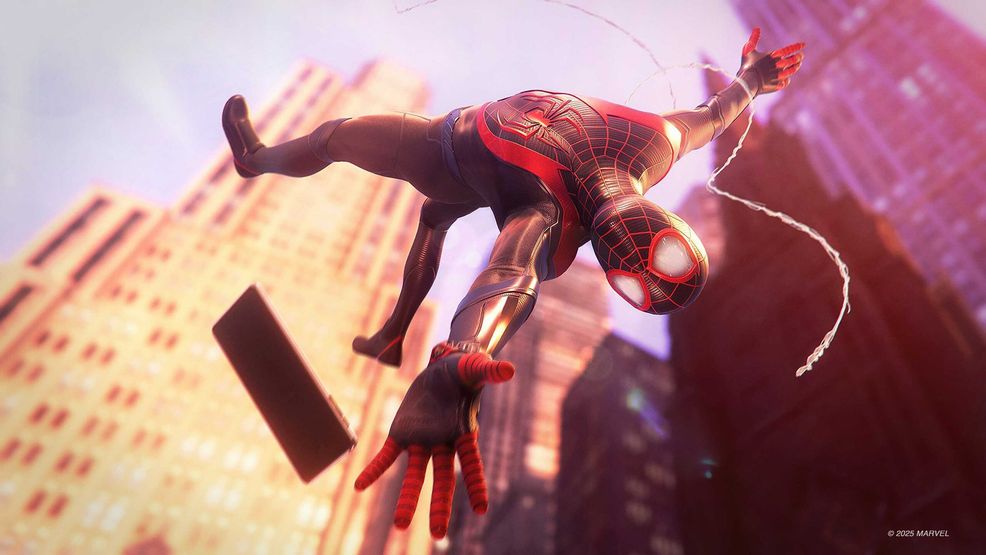 Spider-Man Miles Morales dropping phone