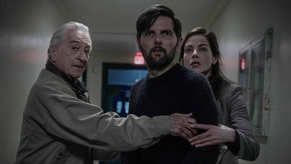 The Whisper Man Robert De Niro, Adam Scott and Michelle Monaghan