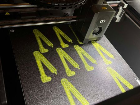 An image highlighting food bag clips being printed.