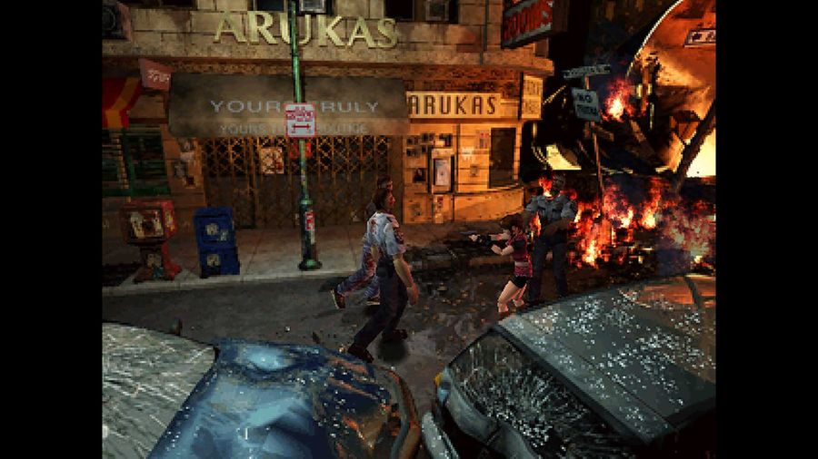Resident Evil 2 1998 Claire vs. zombies